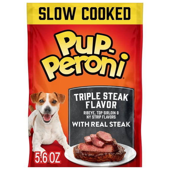 Pup Peroni Triple Steak Flavor Dog Treats, 5.6 Ounce Bag