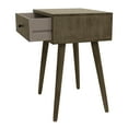 thumbnail image 2 of Decor Therapy Mid Century 1-Drawer Wood Side Table, 14'' x 18'' x 24'' - Grey, 2 of 6