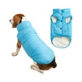 thumbnail image 2 of Warm Dog Winter Coat, Waterproof Windproof Pet Jacket with Soft Fleece Lining, Adjustable Vest for Small to Medium Dogs ,Blue XL, 2 of 8
