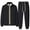 Black-2PC, variant on Men's Winter Outfits Sherpa Fleece Lined 2-Piece & 3-Piece Tracksuits Sweatsuits Warm Sports Casual Jogging Sets (XL, Gray-3PC)