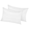 thumbnail image 2 of Funda de almohada 2pcs Funda de almohada de satén de poliéster Ropa de cama Funda de almohada para dormir, Blanco, UK / US-Q, 20x30 pulgadas sidaley HA003643-05, 2 of 7