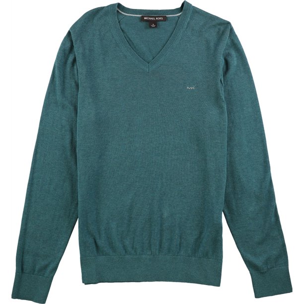 Michael Kors suéter de punto clásico para hombre, verde, grande