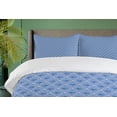 thumbnail image 4 of Ambesonne Floral Duvet Cover Sets, Laurel Leaves Blue Peach, 2-Queen, Ceil Blue Peach, 4 of 7