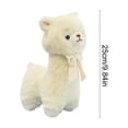 thumbnail image 3 of Cuddly White Alpaca Llama Lamb Toy - 9.84" Stuffed Animal Cushion Plush Doll, Kawaii Plushie, 3 of 6