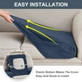 thumbnail image 5 of Sanmadrola Couch Covers Velvet Sofa Cushion Cover Stretch Machine Washable Universal Slipcover Furniture Protector for Couches Sectional Sofas, Aegean Blue, 5 of 9