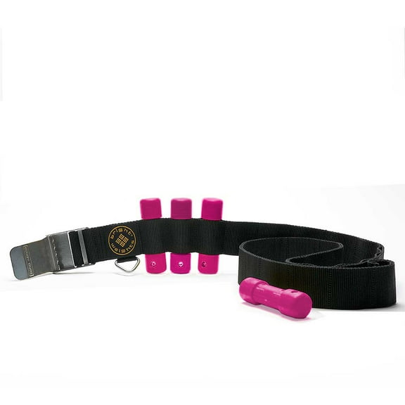 Scuba Diving Black Weight Belt w/4PCs Pink Slug Weights Set