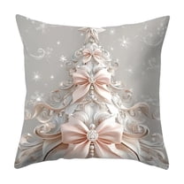 Christmas Pillow Cover, Holiday Themed Cushion Case for Sofa Living Room Bedroom Decor Seasonal Home Accent(A)