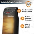 thumbnail image 4 of Lasko 14" 1500W Oscillating Ceramic Electric Tower Space Heater, Black, CT14320C, 4 of 9