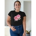thumbnail image 2 of Watercolor Pink Rhododendron  T-Shirt Women -Image by Shutterstock, Female Medium, 2 of 4