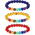 thumbnail image 1 of Pulseras de chakras de 3 a 12 piezas Yuxing para mujer piedras curativas cristales 8 mm, 1 of 5