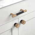 thumbnail image 2 of Gold and Black Cabinet Handles, Knurled Cabinet Handles, Hardware Cabinet Drawer Handles - 76mm, 2 of 5