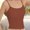 Coffee, variant on Womens Tank Tops Ribbed Spaghetti Strap Bra Crop Tank Tops Summer Tops