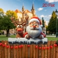 thumbnail image 5 of 2 pcs Christmas Fence peeker Decoration Santa Claus elk Snowman Peeking Garden Yard Cute Outdoor Sign Ornament for Xmas DIY Art Patio Decor, 5 of 9