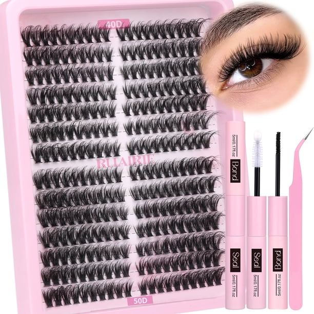 Kit de extensión de pestañas Ruairie Lash Clusters, 280 unidades, 8-16 mm