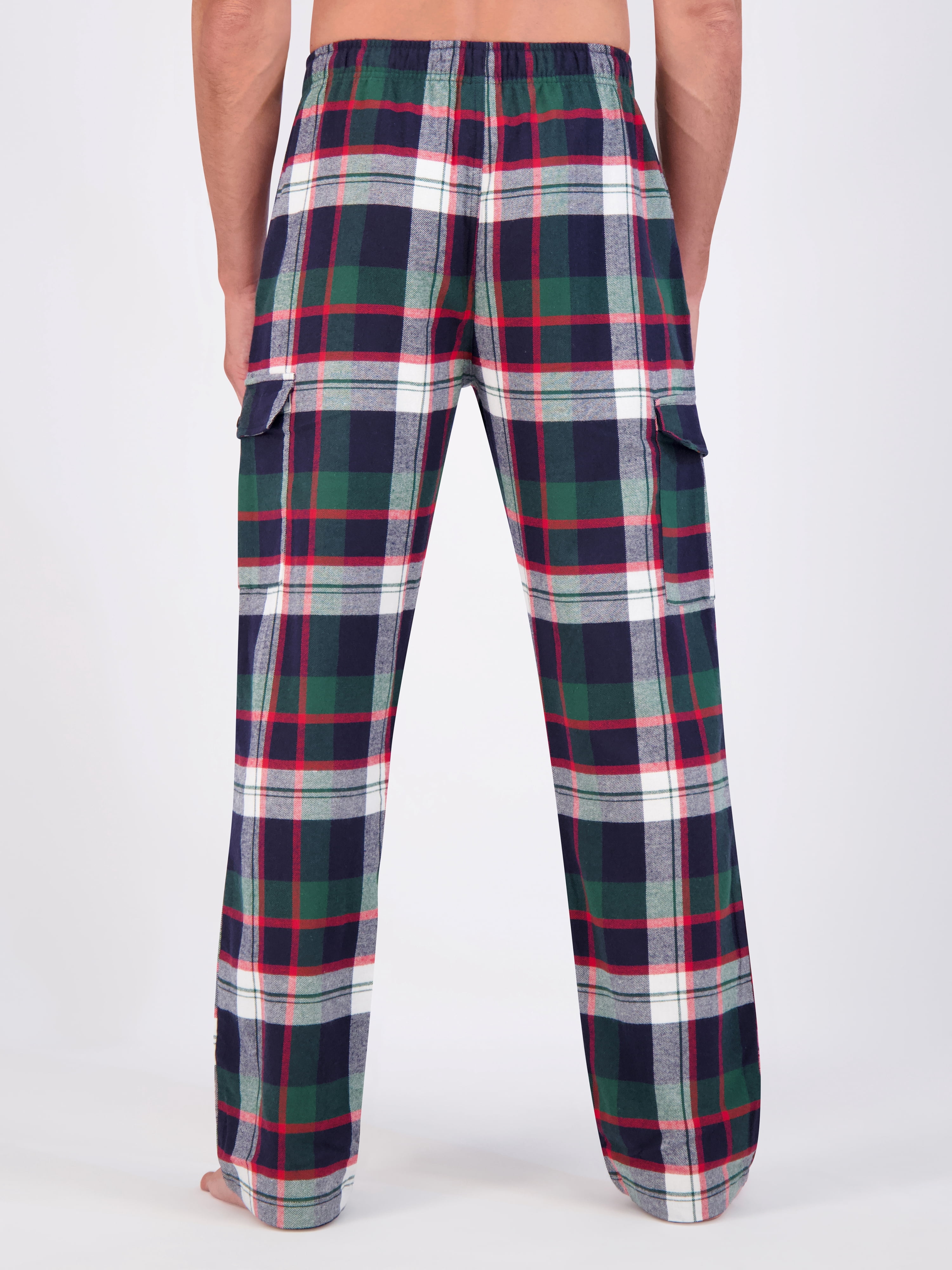 Hanes Men's Flannel Lounge Pajama Pants with Cargo Pockets, Sizes S-XL