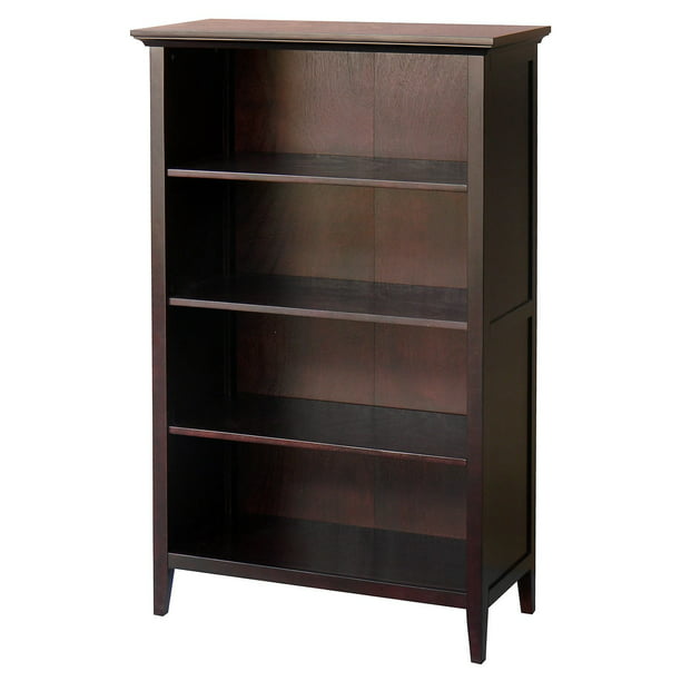 Wooden Small Bookcase Com, 72 Carson 5 Shelf Bookcase With Doors Espresso Brown Threshold