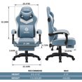 thumbnail image 4 of Hoffree Gaming Chair with Speakers Fabric Gamer Chair with footrest and massage Big and Tall Video Game Chair with Headrest and Lumbar Support for Adults, 4 of 10