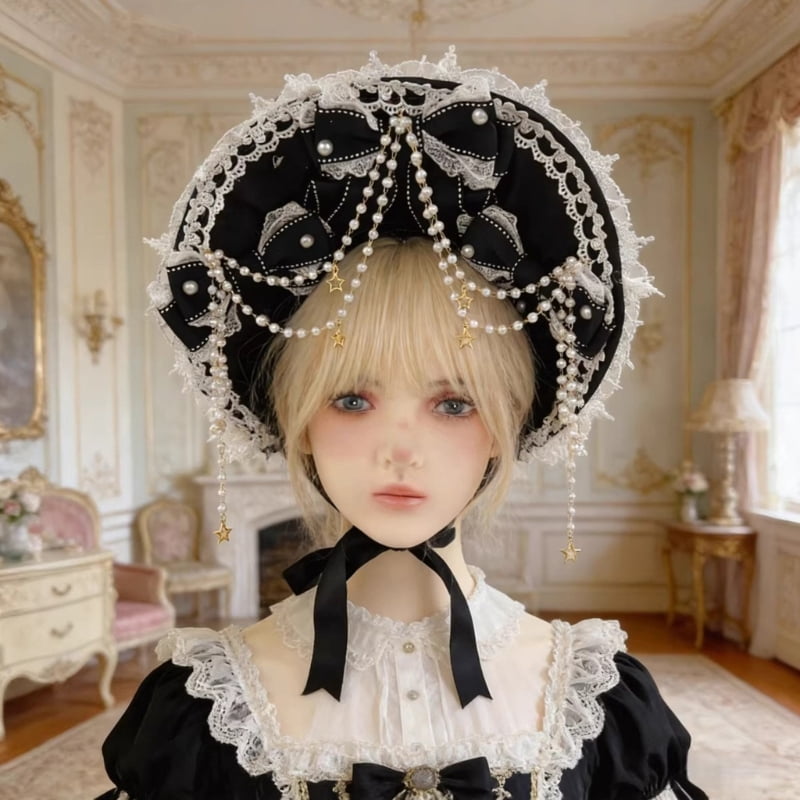 Fashionable Polyester Bonnet For Ladies And Women Adjustable Design Fashionable Head Accessory