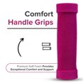 thumbnail image 5 of AlveyTech Berry 130 mm (5") Long Handlebar Grip (Set of 2) - Replacement Pink Foam Grips for Mobility Scooters, Folding E-Scooter, Electric Bicycles, Mini Dirt Gas Powered Bikes, Pocket Mod Bike Parts, 5 of 7