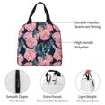thumbnail image 3 of Yiaed Rose Flowers Print Insulated Lunch Bag Reusable Cute Tote Lunch Box, Leakproof Cooler Lunch Bags for Work Office Travel School Picnic, 3 of 5
