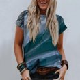 thumbnail image 4 of T-Shirts pour Femmes, Mode Femmes Nouveau Style T-Shirts Imprimés Manches Courtes Col Rond Blouses Été Décontracté Hauts pour Dames, 4 of 6