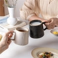 thumbnail image 5 of Embossed Conical Coffee Mugs Set of 1, With A Capacity of 14.54 oz and Two Colors of Ceramic Coffee Mugs for Families, 5 of 5