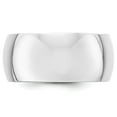 thumbnail image 2 of Solid 14k White Gold 10mm Men's Plain Classic Dome Wedding Band Ring Size 5, 2 of 4