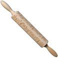 thumbnail image 1 of Rodillos de madera navideños, notas musicales, rodillo grabado en relieve con símbolos navideños, utensilios de cocina para hornear, 1 of 8
