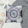 thumbnail image 2 of Shangniulu Throw Pillow Cases Cozy Fleece Mandala Floral Decorative Cushion Covers for Couch Bed Sofa Farmhouse Decoration Navy Blue Grey White, 2 of 5