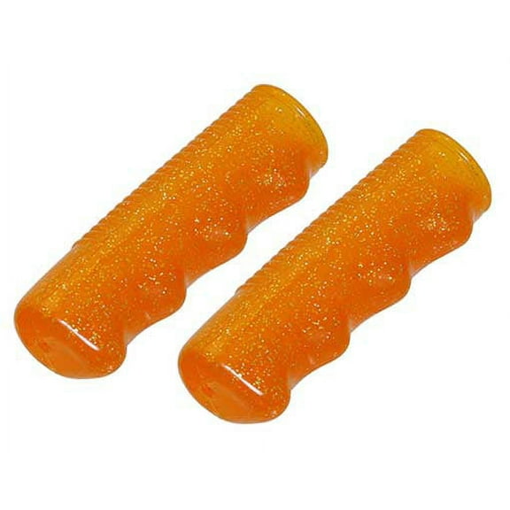 bike Lowrider Grips 7/8 long 95mm Sparkle/Orange.bicycle Grips