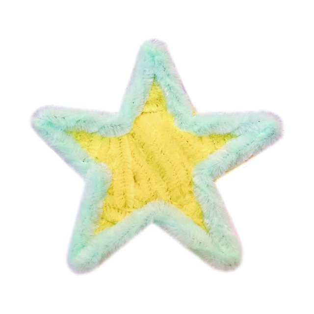 Bonita horquilla de estrella de colores Y2k, tocado de felpa, horquilla para el pelo para mujer