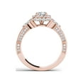 thumbnail image 3 of 1-1/2 Carat T.W. Diamond Criss-Cross Shank Single Halo 14kt Rose Gold Engagement Ring, 3 of 4