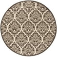 thumbnail image 2 of SAFAVIEH Outdoor LND135U Linden Collection Creme / Brown Rug, 2 of 5