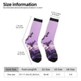 thumbnail image 2 of Honeii Lavender Roses Arrangement Print Adult Socks,Crew Socks,Casual Calf Socks,Daily Wear Socks for Men & Women, Perfect for Sports, Casual and Everyday Use, 2 of 6