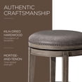 thumbnail image 4 of Maven Lane Alexander Backless Bar Stool, Reclaimed Oak Finish w/ Ronan Stone Vegan Leather, 4 of 6