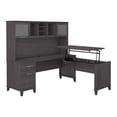 thumbnail image 1 of Bush Furniture Somerset 72W 3 Position Sit to Stand L Shaped Desk with Hutch in White, 1 of 2