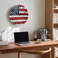 thumbnail image 6 of Wall Clock 10 Inch 4th of July Round Silent Decorative Wall Clocks Battery Operated for Living Room Bedroom Kitchen Classroom Decor, Patriotic Farmhouse American Flag Memorial Day,Small, 6 of 7