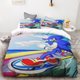 thumbnail image 3 of Juego de edredón con estampado digital 3D de Sonic Boy, 3 piezas, suave, 100 % poliéster, tamaño king, para adolescentes, regalo, 3 of 5