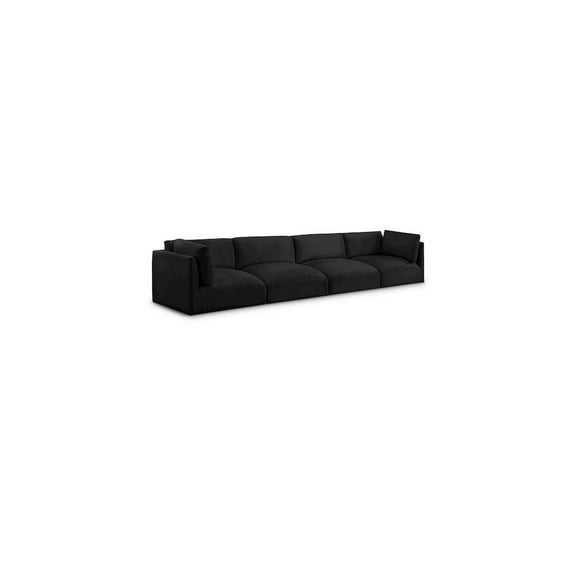Meridian Furniture Ease Black Fabric Modular Sofa