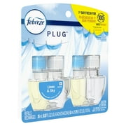 Febreze Plug In Air Freshener, Odor-Fighting Scented Oil Refill, Linen & Sky, 2 Refills