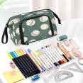 thumbnail image 5 of Nylon Fish Mouth Pencil Case with Large Capacity Zipper Pencil Pouch Green Baseball Pattern Pencil Bag Organizers, 5 of 7