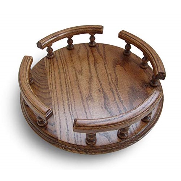 Amish Handcrafted12 Lazy Susan Turn Table Revolving Solid Wood Oak