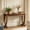 Dark Brown, variant on Fnova 63" Console Table, Long Farmhouse Entryway Table, Solid Wood Sofa Table with X-Shaped Legs for Living Room, Entrance, Foyer