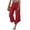 Red, variant on Zuesphe Crop Work Pants for Women Casual Dressy High Waisted Capri Leggings Pull On Pedal Pushers Athletic Golf Hiking Yoga