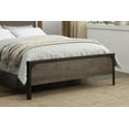 thumbnail image 2 of Distressed Gray Platform Metal Bed With Wood Panels - Gray Colour, 2 of 3