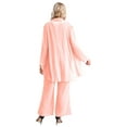 thumbnail image 3 of inhzoy Women's Lace-Chiffon 3-Piece Mother of The Bride Dress Formal Pantsuit Pink-A L, 3 of 7