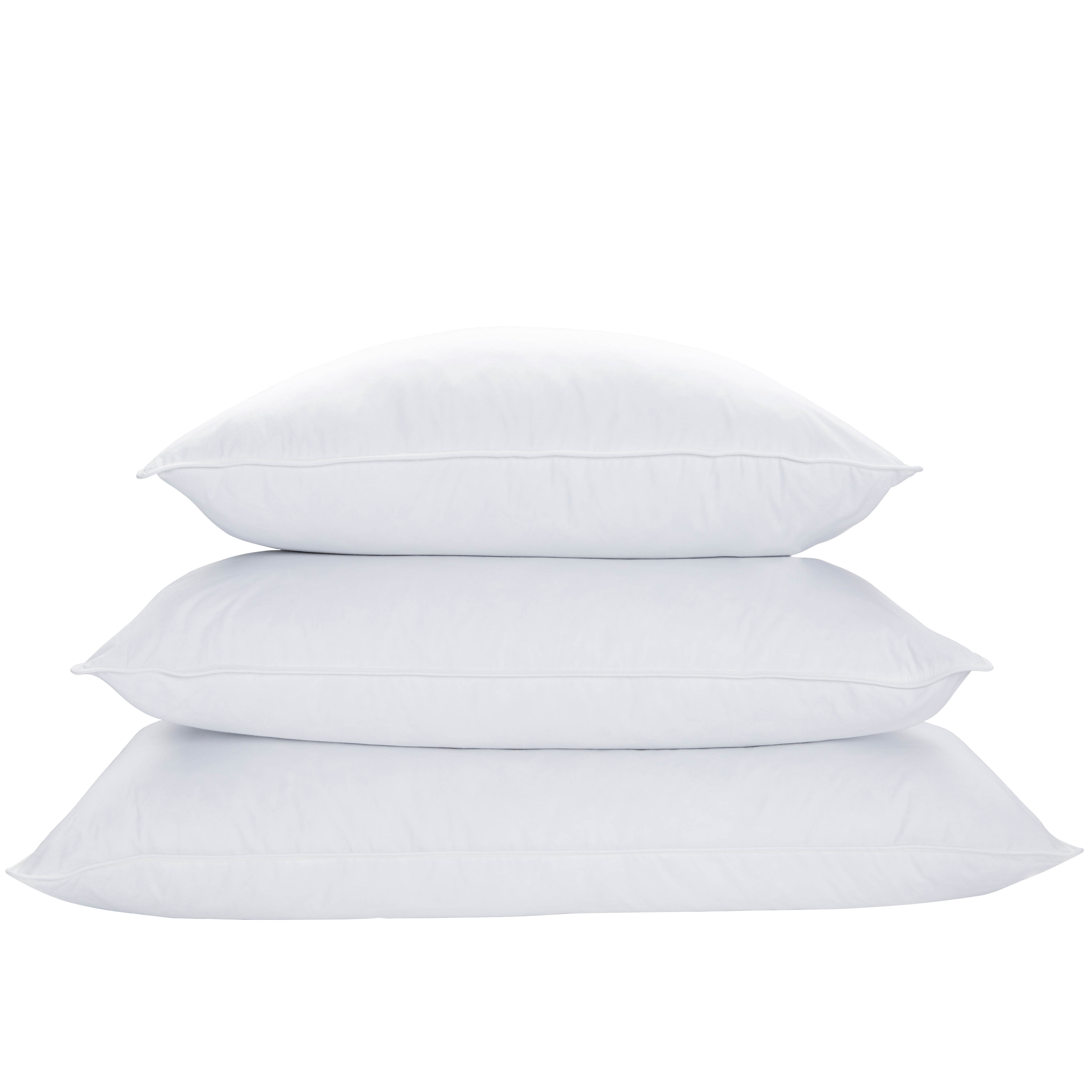 EspreMondor Gold Goose Down Feather Adult Pillow, Double-Layered Design, 100% Cotton Cover, Standard Size, 2 Pack