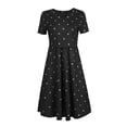 thumbnail image 3 of Sonducket Vestido de mujer Vestido de mamá de punto de manga corta de tela de alimentación de enfermería Prendas para la parte del cuerpo negro M, 3 of 8