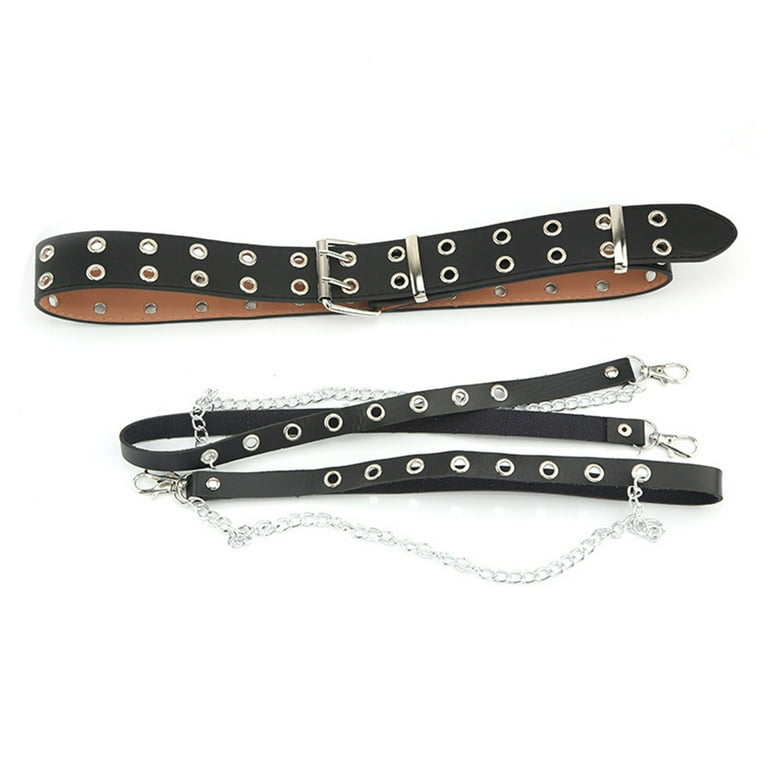 GENEMA Women's Waist Chain Belt Alloy and PU Leather Gothic GENEMA Women's Waist Chain Belt Alloy and PU Leather Gothic