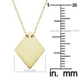 thumbnail image 2 of KoolJewelry 14k Yellow Gold Diamond Shaped Geometric Choker Necklace for Women (adjusts to 15 or 16 inch), 2 of 6